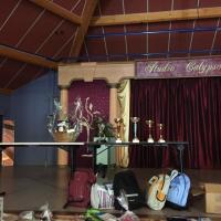 Installation des lots pour les heureux gagnants